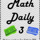 Math Daily 3 Complete Program Idea