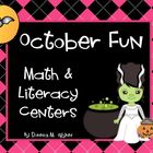 October Fun  Math and Literacy Centers 