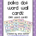 Polka Dot Word Wall Words