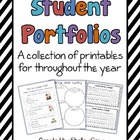 Student Portfolios: a collection of printables for throughout the year