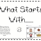 What Starts With........  (alphabet activity)