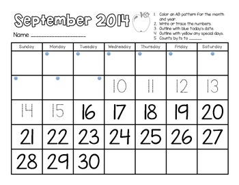 Monthly Calendar 2013 on 2012 2013 Monthly Math Calendar   Kinder Learning Garden