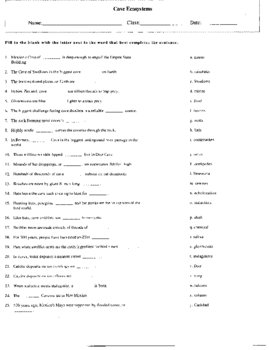 ecosystem worksheets elementary