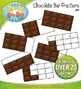 Chocolate Bar Fractions Clipart — Over 20 Graphics!