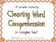 Clearing Word Comprehension in Complex Text