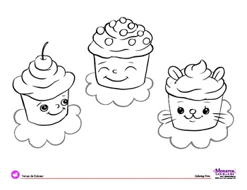 Cupcake Coloring Pages on Coloring Page  My 5 Senses Theme  Kid And Dog   Monarca Language