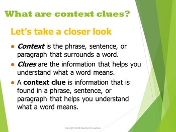 context clues powerpoint