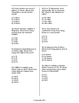 Customary to Metric Review Worksheet - Tree Savers ...