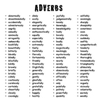 Adverb List