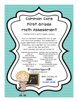 First Grade Common Core Math Assessment