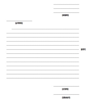 Friendly Letter First Grade Template