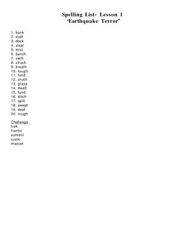 Practice Vocabulary Word Lists - Fifth.