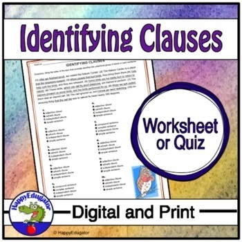 noun clause worksheets