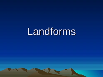 Powerpoint  Kids on Landforms Vocabulary Powerpoint 0 0 A Simple Powerpoint To Introduce