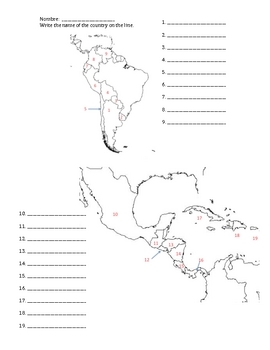South And Central America Map Quiz Spelling
