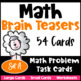 Math Problems and Math Brain Teasers Cards Set A