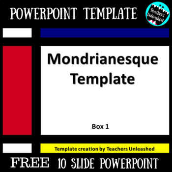 Free Download  on Mondrian  Esque  Powerpoint Template   Free