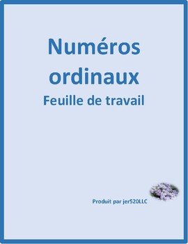 French Crossword on Ordinal Numbers In French Puzzle