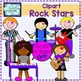 Rock stars theme decor set {papers, borders and clipart}