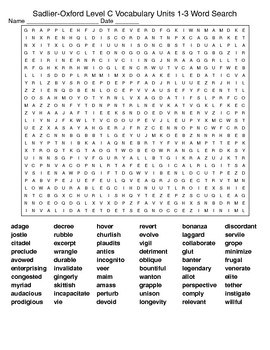 online answer key to sadlier-oxford voca