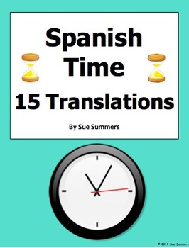 Spanish Time Worksheets