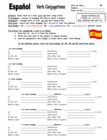 Spanish Conjugation Sheet