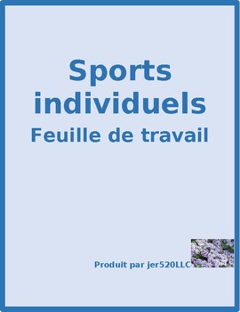 French Crossword on Sports Individuels  Sports In French  Puzzle