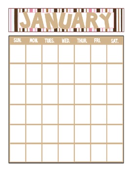 Printable Year Calendar on Striped Printable Yearly Calendar 0 0 Printable 12 Month Calendar