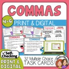 Using Commas Task Cards: 32 Multiple Choice Sentence Cards