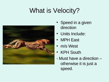 Velocity Acceleration