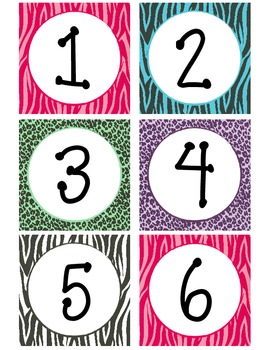 Printable Calendar Numbers on Zebra Print Calendar Numbers
