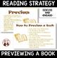 FREE Previewing a Book Reading Strategy PowerPoint